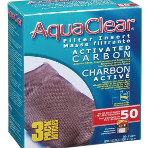 Aqua Clear AquaClear Activated Carbon Filter Inserts, Set of three – Alternative Chemical Filtration Media for 50-Gallon Aquariums