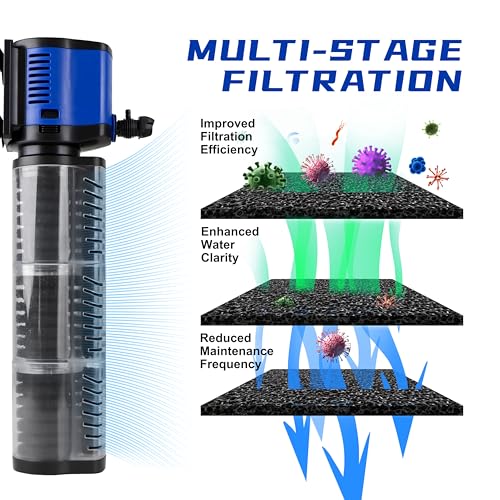 Inside Aquarium Filter for 75-300 Gallon Tanks, Excessive-Efficiency Submersible Pump for Giant Fish Tanks, Turtle Habitats, Koi Filtration Techniques, Chilly Plunge, and Extra