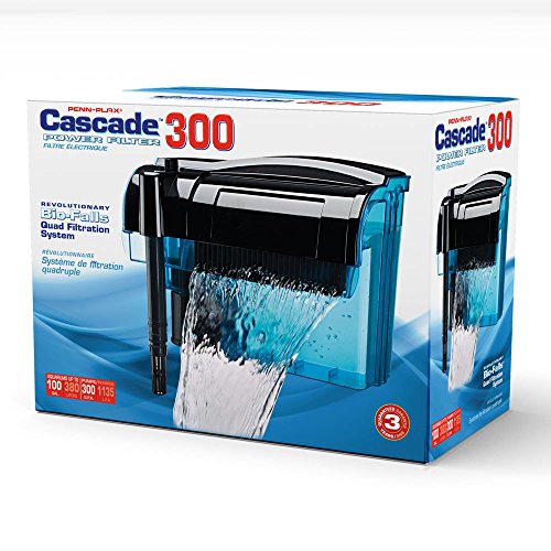 Penn-Plax Cascade 300 Energy Filter – Grasp-On Design with Quad Filtration – Very best for Freshwater and Saltwater Aquariums